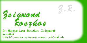zsigmond roszkos business card